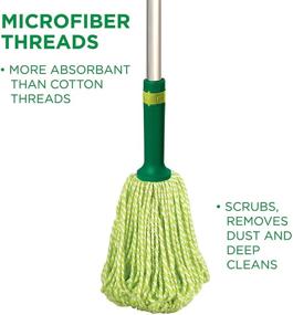 img 1 attached to 🧹 Pine-Sol Microfiber Twist Mop: Adjustable Telescopic Handle, Easy Storage | Ideal for Hardwood, Laminate, Tiles | 17.7 Inch, Green