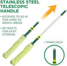 img 3 attached to 🧹 Pine-Sol Microfiber Twist Mop: Adjustable Telescopic Handle, Easy Storage | Ideal for Hardwood, Laminate, Tiles | 17.7 Inch, Green