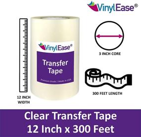 img 1 attached to 🎵 Vinyl Ease Clear Application/Transfer Tape: 12" x 300' Roll for Cricut, Silhouette, and More - V0801