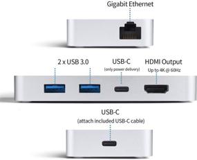 img 2 attached to 🔗 MINIX NEO SG4-Silver: High-Speed SSD Storage Hub with Gigabit Ethernet, 4K HDMI, USB-C Pass-Through, USB 3.0-Compatible for macOS, iPadOS, and Windows 10 OS