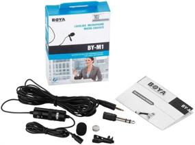 img 1 attached to BOYA M1 Lavalier Microphone: Enhance Audio Quality for Smartphones, DSLR Cameras, Camcorders, PC & More