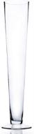 🎺 wgv trumpet glass vase - clear tall pilsner floral planter for wedding, home decor - open 4" diameter & 20" height - multiple sizes available - 1 piece (vtv0420) logo