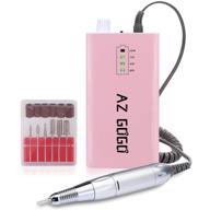 az gogo 30000rpm portable nail drill machine: rechargeable electric efile for acrylic nails, manicure/pedicure, polishing, cuticle - salon or home use (pink) logo