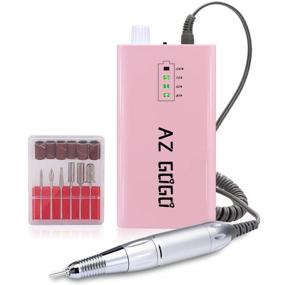 img 4 attached to AZ GOGO 30000RPM Portable Nail Drill Machine: Rechargeable Electric Efile for Acrylic Nails, Manicure/Pedicure, Polishing, Cuticle - Salon or Home Use (Pink)