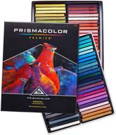 🖍️ пастельные мелки prismacolor premier nupastel, цветные палочки фирмы, 96 штук - мультицветный логотип