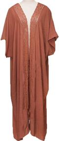 img 1 attached to Bsubseach Embroidered Kimono Beach Cover Up with Half Sleeves and Open Front for Women