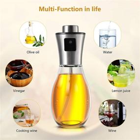 img 2 attached to 🍃 ZIIVARD 200ml Olive Oil Sprayer with Nozzle - Portable Oil Spray Dispenser for Cooking, Oil Spritzer Bottle with Cleaning Brush, Oil Brush, and Funnel