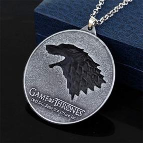 img 3 attached to 🐺 Exquisite 'Reddream Game of Thrones' Necklace Keychain Pendant: Perfect Gift for Friends and Collectors, featuring the Iconic Stark Symbol