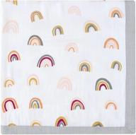 🌈 lifetree rainbow toddler blankets - muslin quilts baby crib blanket for boys & girls - 70% bamboo & 30% cotton - silky soft, breathable, lightweight - large 47 x 47 inches - rainbow print logo