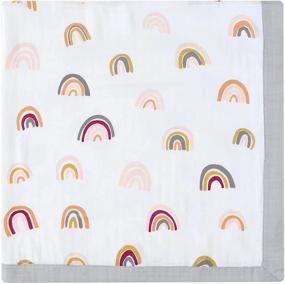 img 4 attached to 🌈 LifeTree Rainbow Toddler Blankets - Muslin Quilts Baby Crib Blanket for Boys & Girls - 70% Bamboo & 30% Cotton - Silky Soft, Breathable, Lightweight - Large 47 x 47 inches - Rainbow Print
