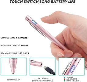 img 2 attached to 🖊️ Acer Chromebook Spin 11 Touchscreen Stylus Pen - Rsepvwy Active Stylus Digital Pen with 1.5mm Ultra Fine Tip Stylist Pencil, Pink