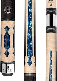 img 4 attached to 💎 Luxurious Lucasi Hybrid LHC97: Unparalleled Design with Blue Crushed Velvet Inlays Technology Cue