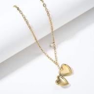 💍 solememo 14k gold plated heart locket coin pearl ring: elegant evil eye necklace with delicate adjustable chain logo