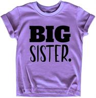 adorable sister announcement toddler shirts: elevate your girls' clothing collection logo