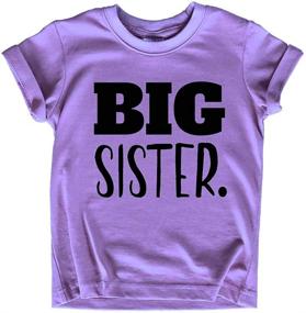 img 4 attached to Adorable Sister Announcement Toddler Shirts: Elevate Your Girls' Clothing Collection