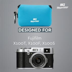 img 1 attached to 📷 Чехол для камеры MegaGear Fujifilm X100F/X100T/X100S из нейлона с ультраплотной конструкцией - голубой