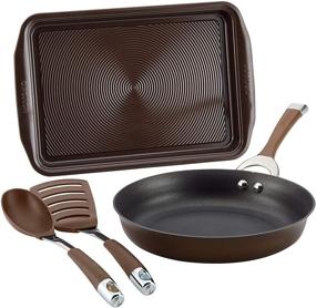 img 4 attached to 🍳 Circulon Symmetry Hard Anodized Nonstick Cookware Set, 4 Piece in Chocolate Shade