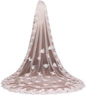 👰 exquisite babyonlinedress applique lace edge cathedral bidal veil+comb: a perfect addition to your dream wedding look logo