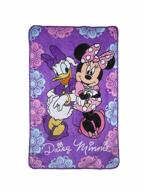 🐭 super soft disney minnie mouse friends forever toddler blanket in purple and pink logo