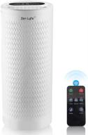 zenlyfe air purifier - powerful 1200 sq ft home solution with washable h13 true hepa filter, color touch screen, remote control, and ultra quiet operation - removes 99.97% smoke, dust, mold, odors, pet dander - white logo