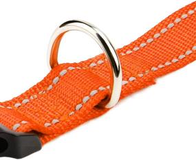 img 2 attached to 🐶 Reflective Nylon Dog Collar - FunTags Adjustable Pet Collars with Quick Release Buckle, Suitable for Puppy, Small, Medium, and Large Dogs - Available in 18 Classic Solid Colors and 4 Sizes