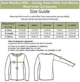 img 1 attached to 👕 Aran Woollen Mills - Carraig Donn Irish Merino Wool Crew Cut Sweater for Children