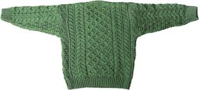 img 3 attached to 👕 Aran Woollen Mills - Carraig Donn Irish Merino Wool Crew Cut Sweater for Children