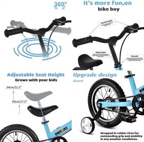 img 1 attached to Bikeboy Balance Bike 2 in 1: The Perfect Dual-Use Kids' Balance and Toddler Bike for 1-7 Year Olds - 12, 14, 16 Inches with Training Theory, Brake, and Pedal