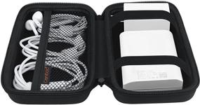 img 3 attached to 🔌 Canboc Carrying Travel Pouch: Organizer for MacBook Accessories, Chargers, Cables, Earbuds, USB Hub - Black