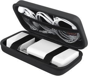 img 4 attached to 🔌 Canboc Carrying Travel Pouch: Organizer for MacBook Accessories, Chargers, Cables, Earbuds, USB Hub - Black