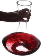 🍷 enhance your wine experience with the vintorio citadel wine decanter - hand blown lead-free crystal carafe with aerating punt design and silicone stopper lid логотип