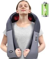 relieve muscle pain with ohuhu cordless rechargeable shiatsu back and neck massager with heat – perfect christmas gift for fathers and mothers логотип