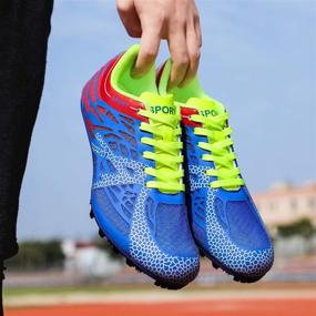 img 2 attached to 👟 iFRich Mesh Track Spikes Shoes - Unisex Track and Field Athletics Sneakers for Men, Women, Boys, and Girls - Training Sprint Racing Track Shoes with Spikes