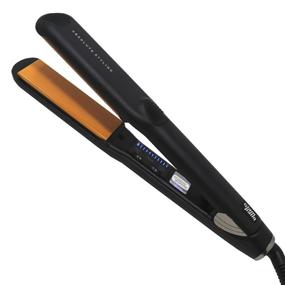 img 4 attached to 🔥 GlamPalm 1 1/4" Flat Iron Hair Straightener with Digital LCD - Classic Ceramic Coated Plates, Adjustable Temperature - Straightens, Curls for Smooth & Silky Hairstyle - Instant Heat Up