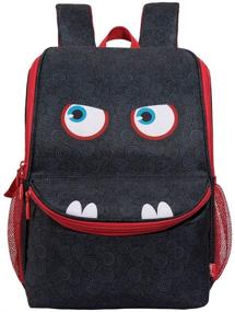 img 4 attached to 🎒 Black Wildlings Children's Backpack by ZIPIT - 11.81"x9.84"x16.14" (ZBP-WD-BG)