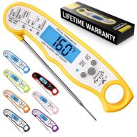 zulay instant read food thermometer - водонепроницаемый цифровой термометр для мяса с подсветкой логотип