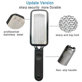 img 1 attached to 🦶 Stainless Steel Foot Care Pedicure Tool – Colossal Foot Scraper, File, Callus Remover, Foot Rasp by BODFPPC for Dry & Wet Feet - Exfoliating, Removing Calluses & Dead Skin