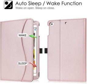 img 3 attached to 📱 Fintie iPad Mini 4 Case - Corner Protection, Multi-Angle Viewing & Auto Wake/Sleep, Rose Gold, Compatible with iPad Mini 5th Gen 2019