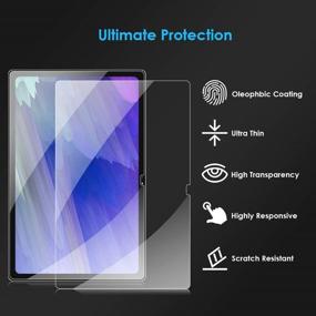 img 2 attached to 📱 [2 Pack] DETUOSI Ultra Clear Tempered Glass Screen Protector for Samsung Galaxy Tab A7 10.4 2020 Tablet - Anti-Scratch, Bubble Free