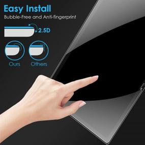 img 1 attached to 📱 [2 Pack] DETUOSI Ultra Clear Tempered Glass Screen Protector for Samsung Galaxy Tab A7 10.4 2020 Tablet - Anti-Scratch, Bubble Free