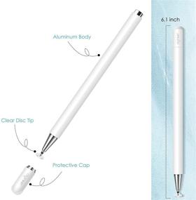img 2 attached to 🖊️ Universal Black/White Stylus for iPad - Digitroot Touch Screens Stylus Pen with Magnetism Cover Cap, Compatible with Apple/iPhone/iPad pro/Mini/Air/Android/Surface, 2 Pcs with 3 Replacement Tips