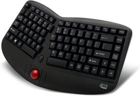 img 3 attached to 💻 Adesso WKB-3150UB - Wireless Ergonomic Keyboard with Trackball and Scroll Wheel, Split Key, Long Battery Life, Compact and Portable - Compatible for Laptop/Desktop/PC, Windows XP/7/8/10