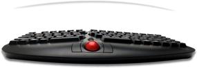 img 1 attached to 💻 Adesso WKB-3150UB - Wireless Ergonomic Keyboard with Trackball and Scroll Wheel, Split Key, Long Battery Life, Compact and Portable - Compatible for Laptop/Desktop/PC, Windows XP/7/8/10