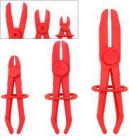 🔧 swpeet 3 piece red line clamps flexible hose clamps pliers kit - brake hoses, fuel hoses, coolant hoses - most flexible 15mm, 20mm, and 25mm hose clamps logo