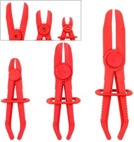 img 4 attached to 🔧 Swpeet 3 Piece Red Line Clamps Flexible Hose Clamps Pliers Kit - Brake Hoses, Fuel Hoses, Coolant Hoses - Most Flexible 15mm, 20mm, and 25mm Hose Clamps