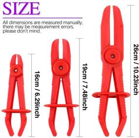 img 3 attached to 🔧 Swpeet 3 Piece Red Line Clamps Flexible Hose Clamps Pliers Kit - Brake Hoses, Fuel Hoses, Coolant Hoses - Most Flexible 15mm, 20mm, and 25mm Hose Clamps