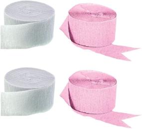 img 1 attached to Pink and White Crepe Paper Streamers: Add Patriotic Flair with Quality Made-in-USA Craft Decorations