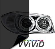 🚗 transform your vehicle's look with vvivid dark black headlight taillight tint vinyl wrap - 12"x24" 2-roll pack logo