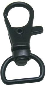 img 2 attached to 🔒 Tianbang Black 0.55" D Ring Lobster Clasp Claw Swivel: Pack of 20 for Straps