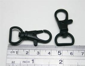 img 1 attached to 🔒 Tianbang Black 0.55" D Ring Lobster Clasp Claw Swivel: Pack of 20 for Straps